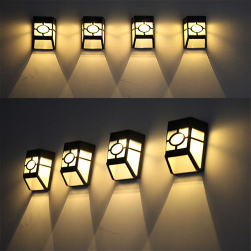 Outdoor Lighting For Fence - โคมไฟติดผนังพลังงานแสงอาทิตย์ไฟ LED สวนกลางแจ้งแนวนอนรั้ว Yard Lamp