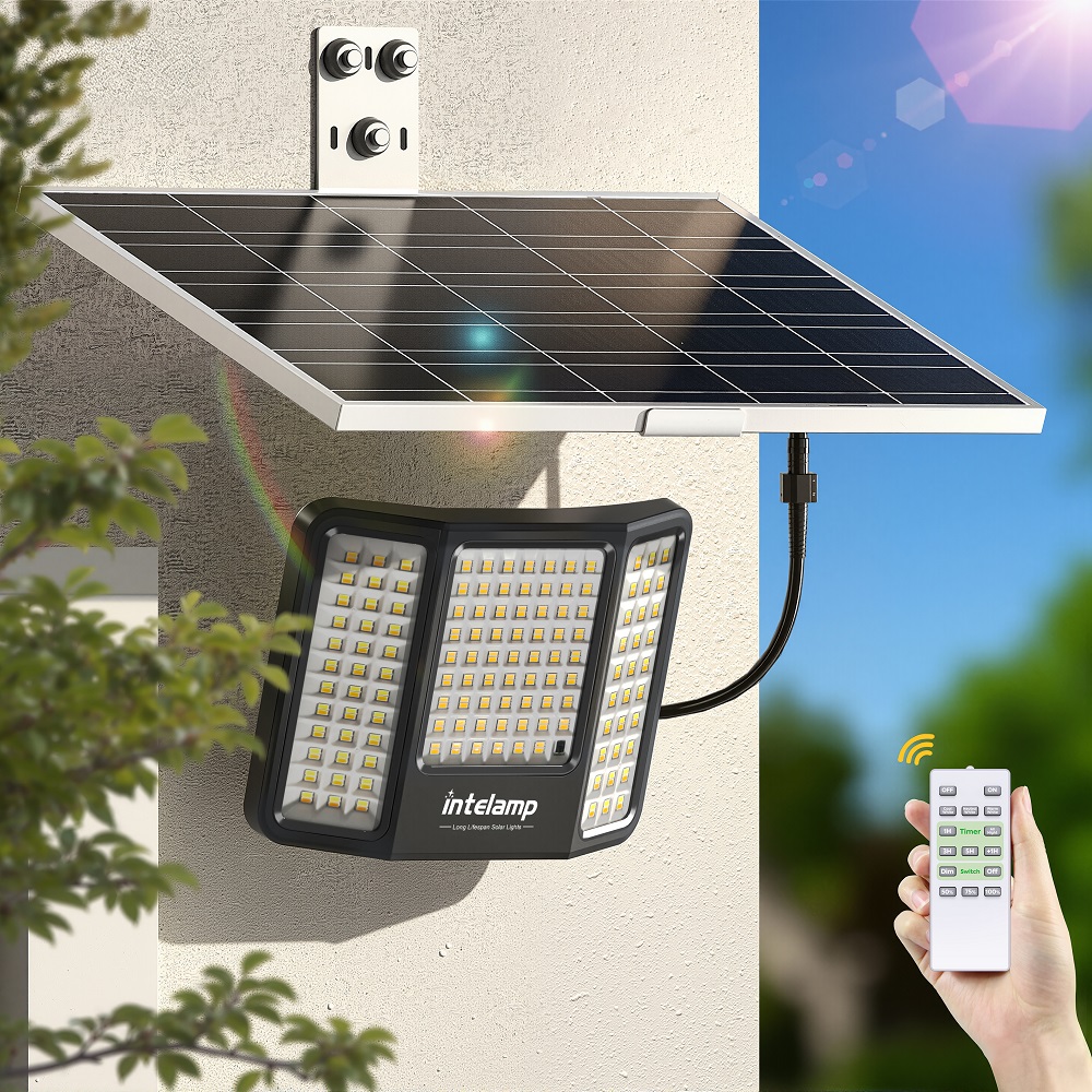 Outdoor Lighting Dusk To Dawn - ไฟส่องสว่างพลังงานแสงอาทิตย์ Intelamp 2000LM 20000mAh 3 สี