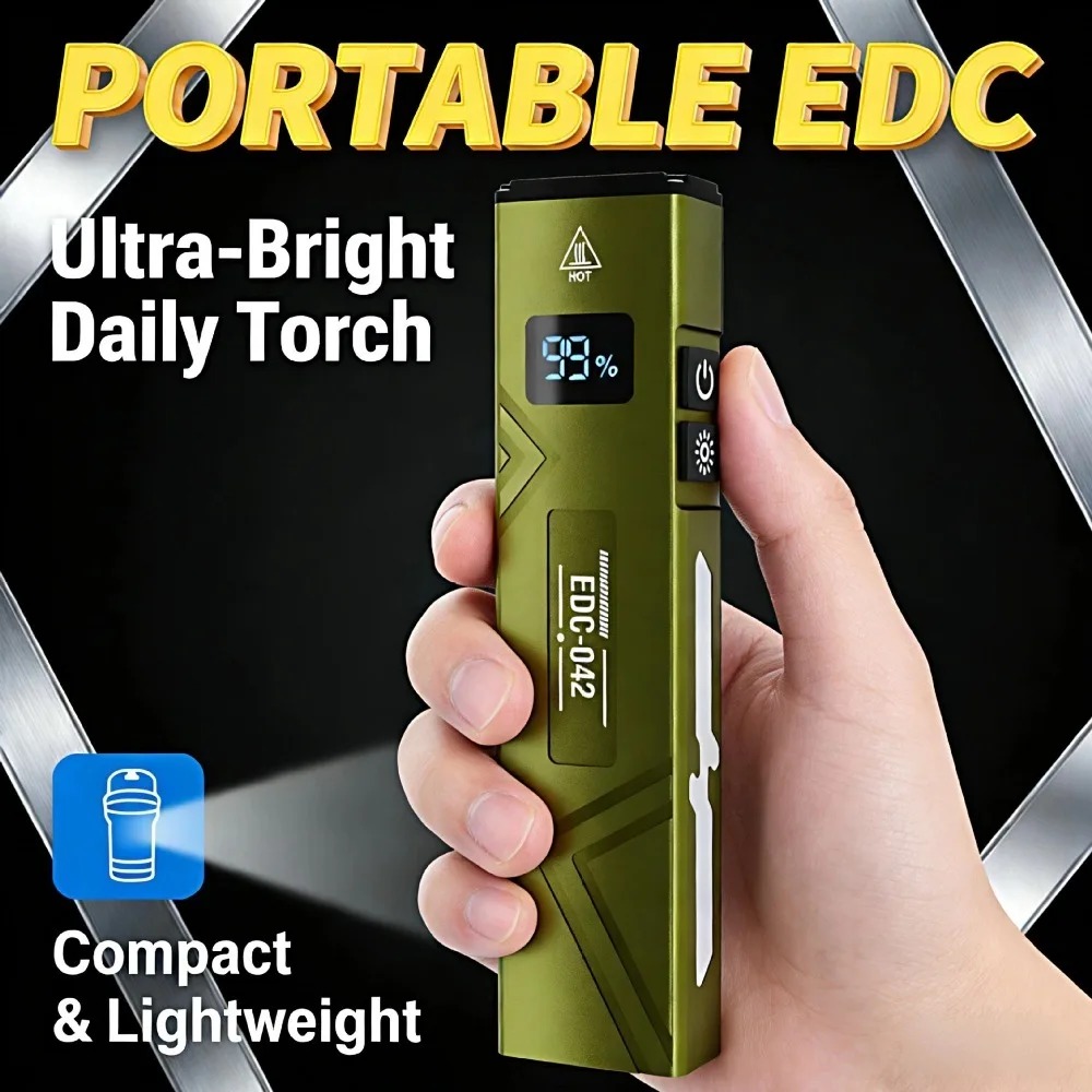 Outdoor Lighting Types - ไฟฉาย EDC ขนาดเล็กแบบใหม่ สว่างพิเศษ แสงสองด้าน ชาร์จแบบ