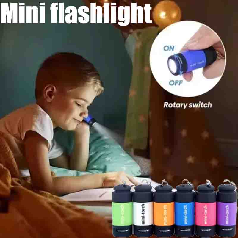 Outdoor Lighting Panel - USB ชาร์จไฟได้ ไฟฉายขนาดเล็กสำหรับตั้งแคมป์ ไฟฉายพกพาแบบพวงกุญแจ แสงสว่างแรง กันน้ำ