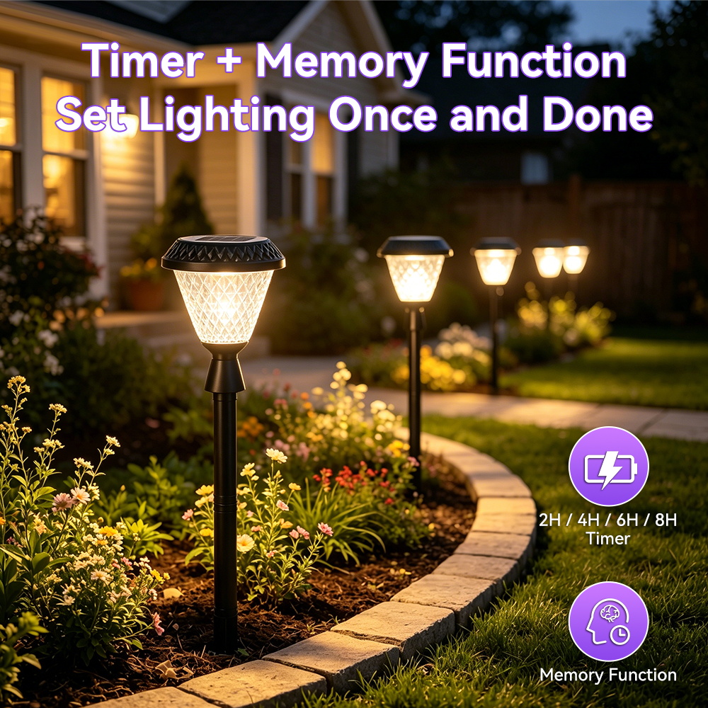 Outdoor Lighting Remote Control - โคมไฟเสาพลังงานแสงอาทิตย์ IP65 กันน้ำ ไฟ LED สำหรับเสาภายนอกอาคาร