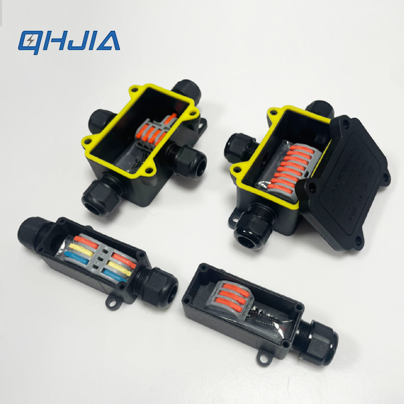 Outdoor Lighting For Backyard - กล่องต่อสายไฟกันน้ำ IP68 PA66 พร้อมขั้วต่อสายไฟแบบเร็ว สำหรับเชื่อมต่อสายไฟฟ้าภายนอกอาคาร ใช้กับไฟสวน