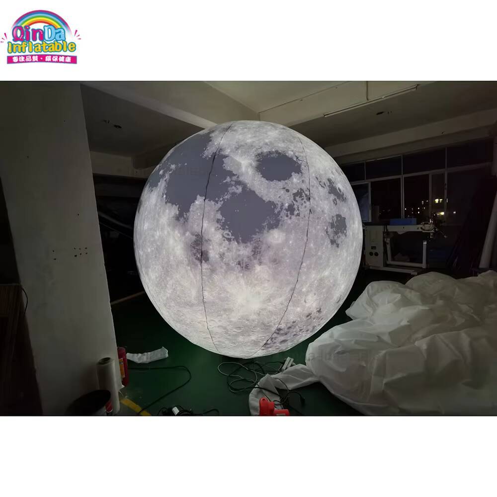 Outdoor Lighting Rental - คอนเสิร์ตตกแต่งโคมไฟพองยักษ์ดวงจันทร์ LED ลูกโลกโลกพองสําหรับเช่า
