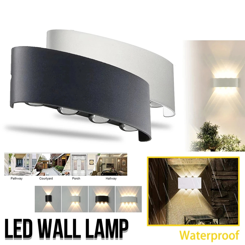 Outdoor Lighting Linear - โมเดิร์น Led โคมไฟติดผนังกลางแจ้งบันไดข้างเตียง Loft Living Room