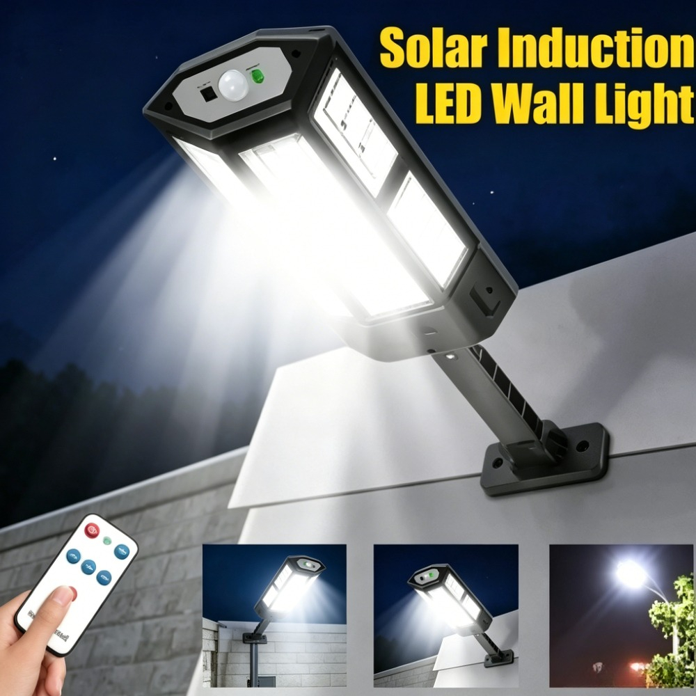 Outdoor Lighting Linear - โคมไฟ LED พลังงานแสงอาทิตย์ทรงพลัง สำหรับภายนอกอาคาร ไฟติดผนังแบบชาร์จไฟได้ พร้อมเซ็นเซอร์ตรวจจับความเคลื่อนไหว