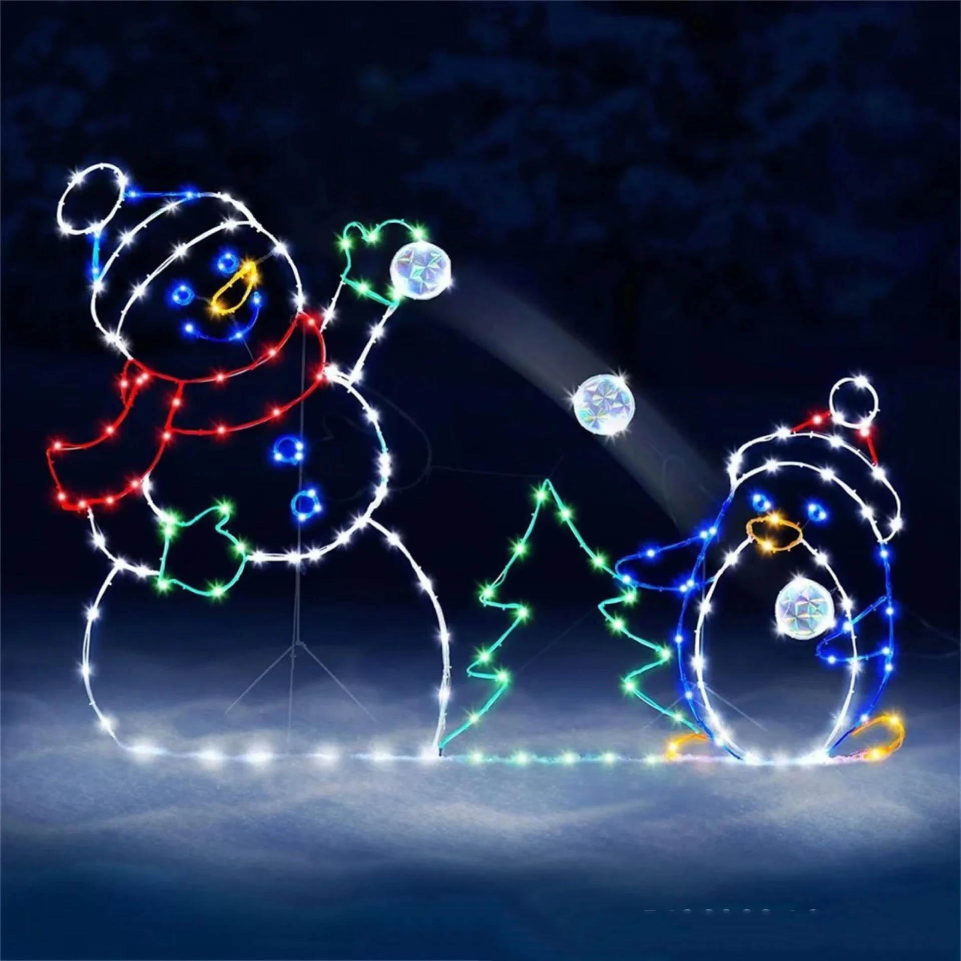 ไฟประดับลูกโลกหิมะเคลื่อนไหว L - Outdoor Lighting For Backyard บทวิจารณ์และราคา