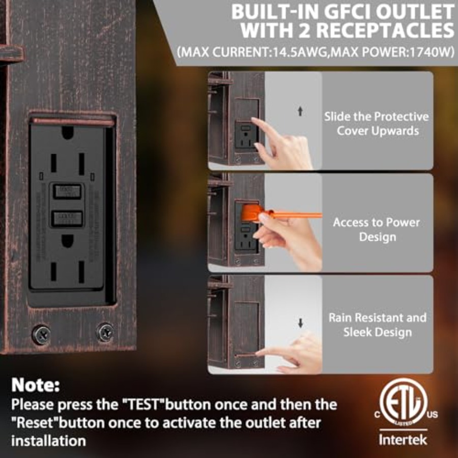 ไฟส่องสว่างภายนอกพร้อมเต้ารับ  - Outdoor Lighting Dusk To Dawn บทวิจารณ์และราคา
