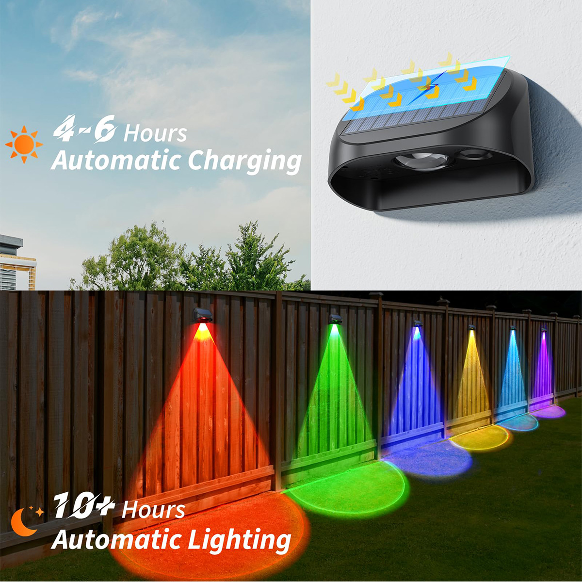 โคมไฟติดผนังพลังงานแสงอาทิตย์ไ - Outdoor Lighting For Fence บทวิจารณ์และราคา