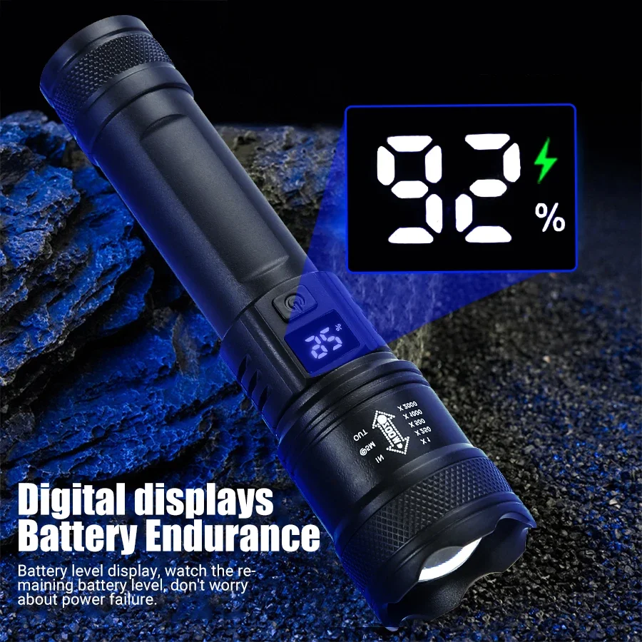 ไฟฉาย LED ทรงพลัง9900LM ไฟฉาย  - Outdoor Lighting Poles บทวิจารณ์และราคา