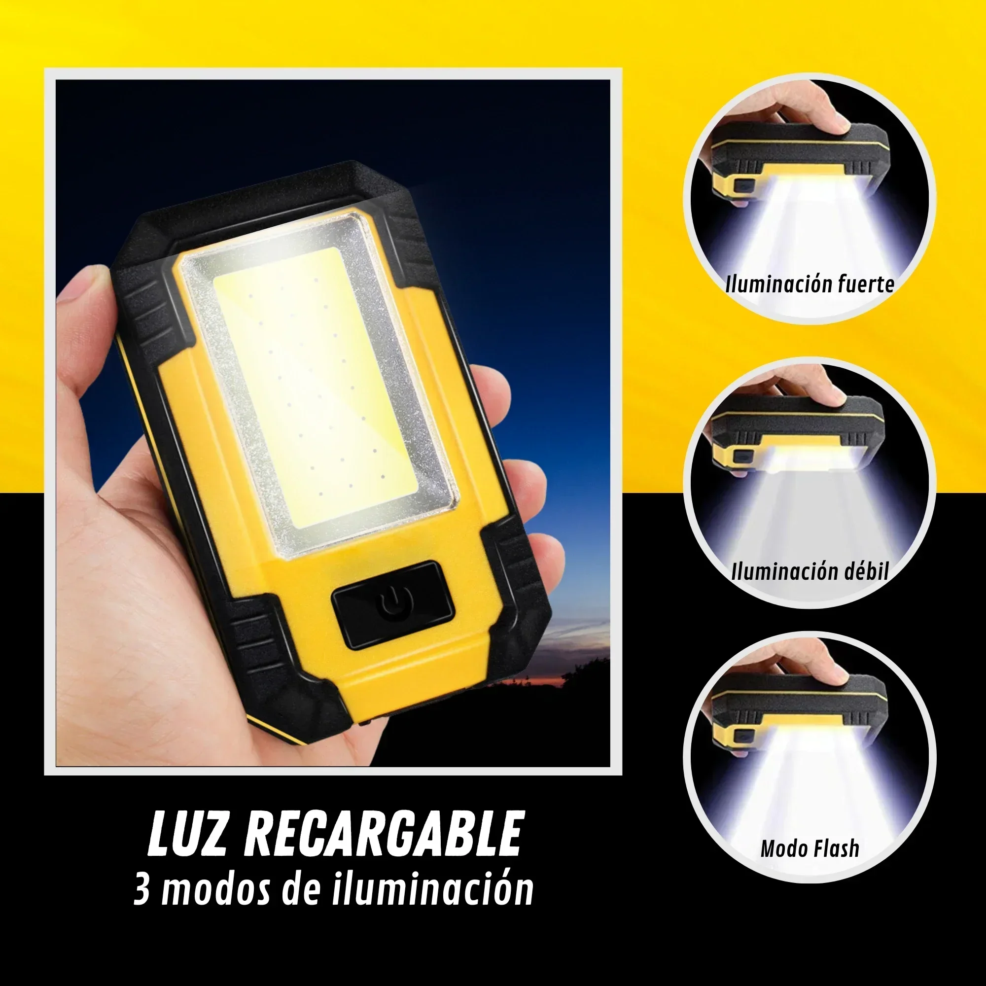ไฟฉายชาร์จได้ 4000mAh แสงสว่าง - Outdoor Lighting Panel บทวิจารณ์และราคา