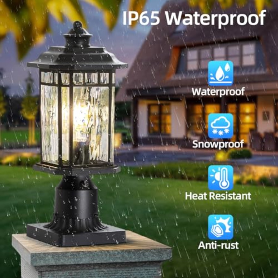 ไฟเสาภายนอก 2 ชุด, โคมไฟเสาภาย - Outdoor Lighting Dusk To Dawn บทวิจารณ์และราคา