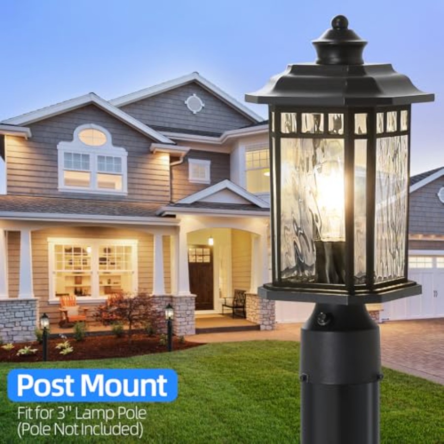 ไฟเสาภายนอก 2 ชุด, โคมไฟเสาภาย - Outdoor Lighting Dusk To Dawn บทวิจารณ์และราคา