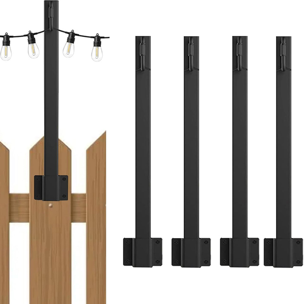 เสาไฟโลหะ 4 ชิ้น พร้อมคลิปหนีบ - Outdoor Lighting For Fence บทวิจารณ์และราคา