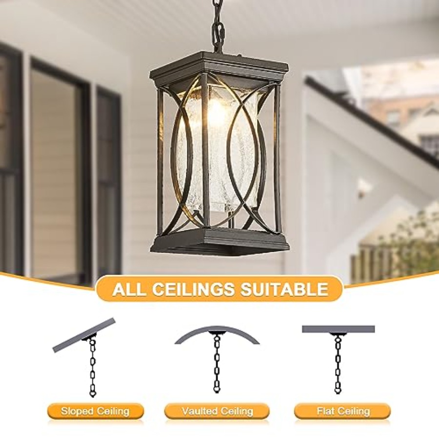 โคมไฟแขวนกลางแจ้งแบบติดเพดาน ส - Outdoor Lighting Dusk To Dawn บทวิจารณ์และราคา