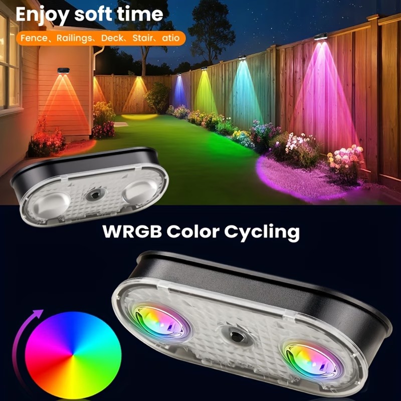 ไฟรั้วโซลาร์เซลล์ RGB IP44, 8  - Outdoor Lighting Dusk To Dawn บทวิจารณ์และราคา