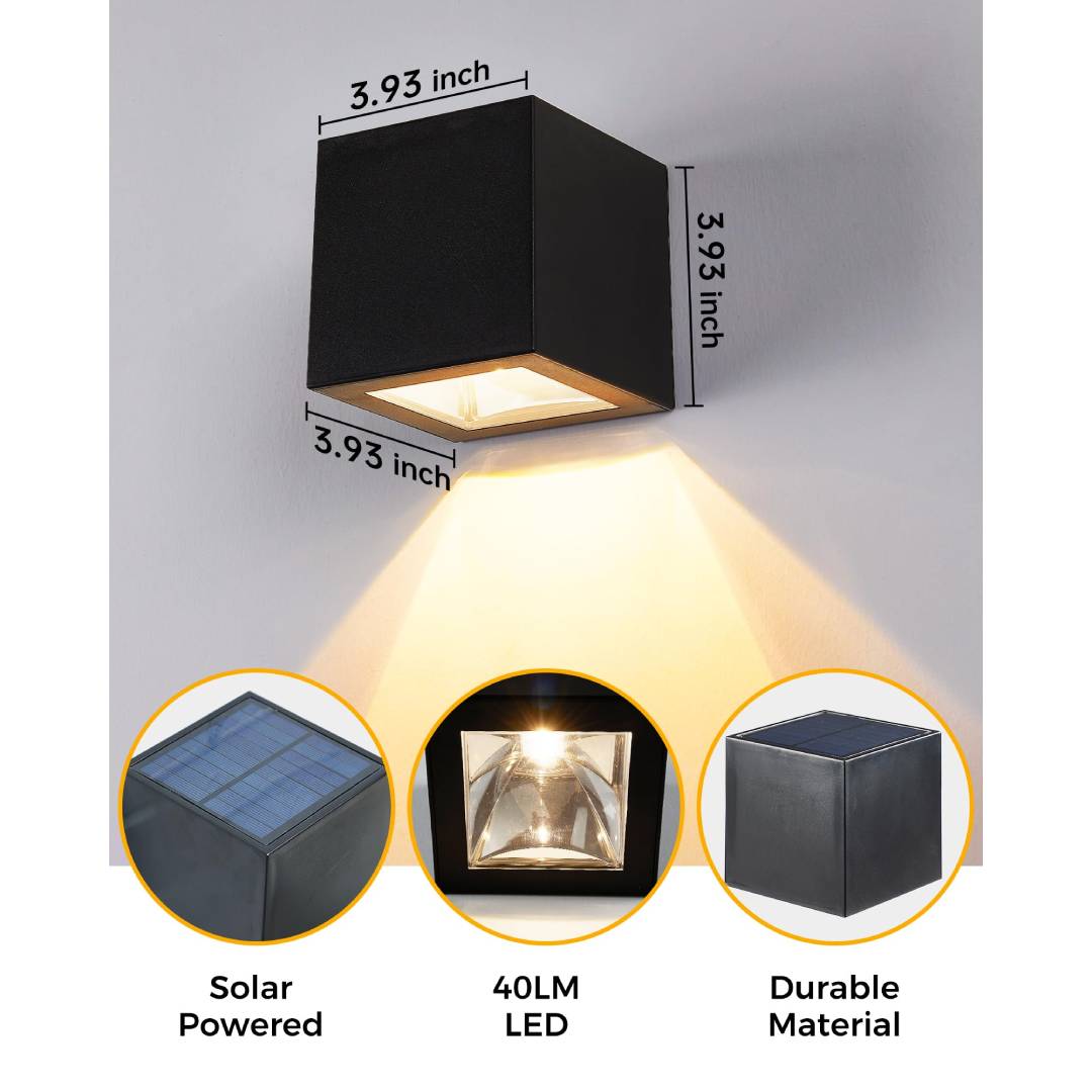 โคมไฟติดผนังพลังงานแสงอาทิตย์ก - Outdoor Lighting For Fence บทวิจารณ์และราคา
