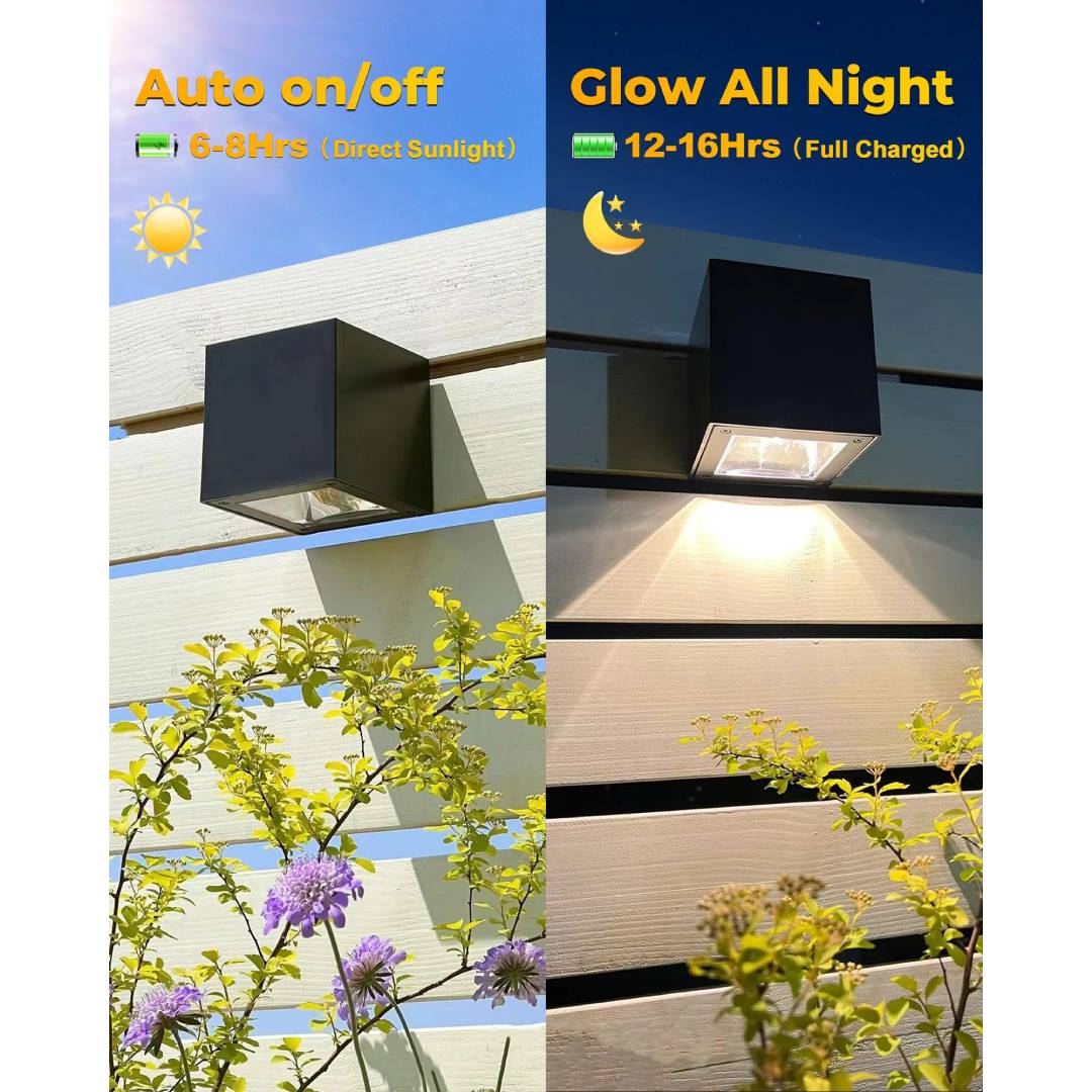 โคมไฟติดผนังพลังงานแสงอาทิตย์ก - Outdoor Lighting For Fence บทวิจารณ์และราคา