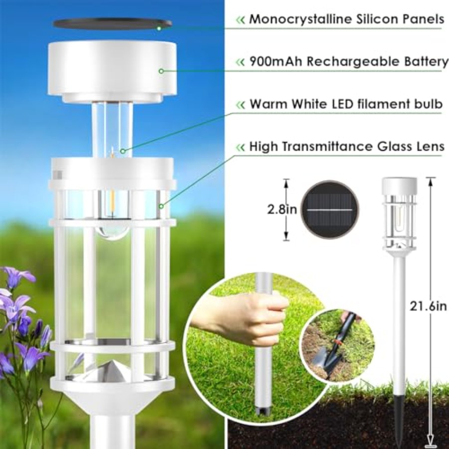 ไฟทางเดินพลังงานแสงอาทิตย์กันน - Outdoor Lighting Dusk To Dawn บทวิจารณ์และราคา