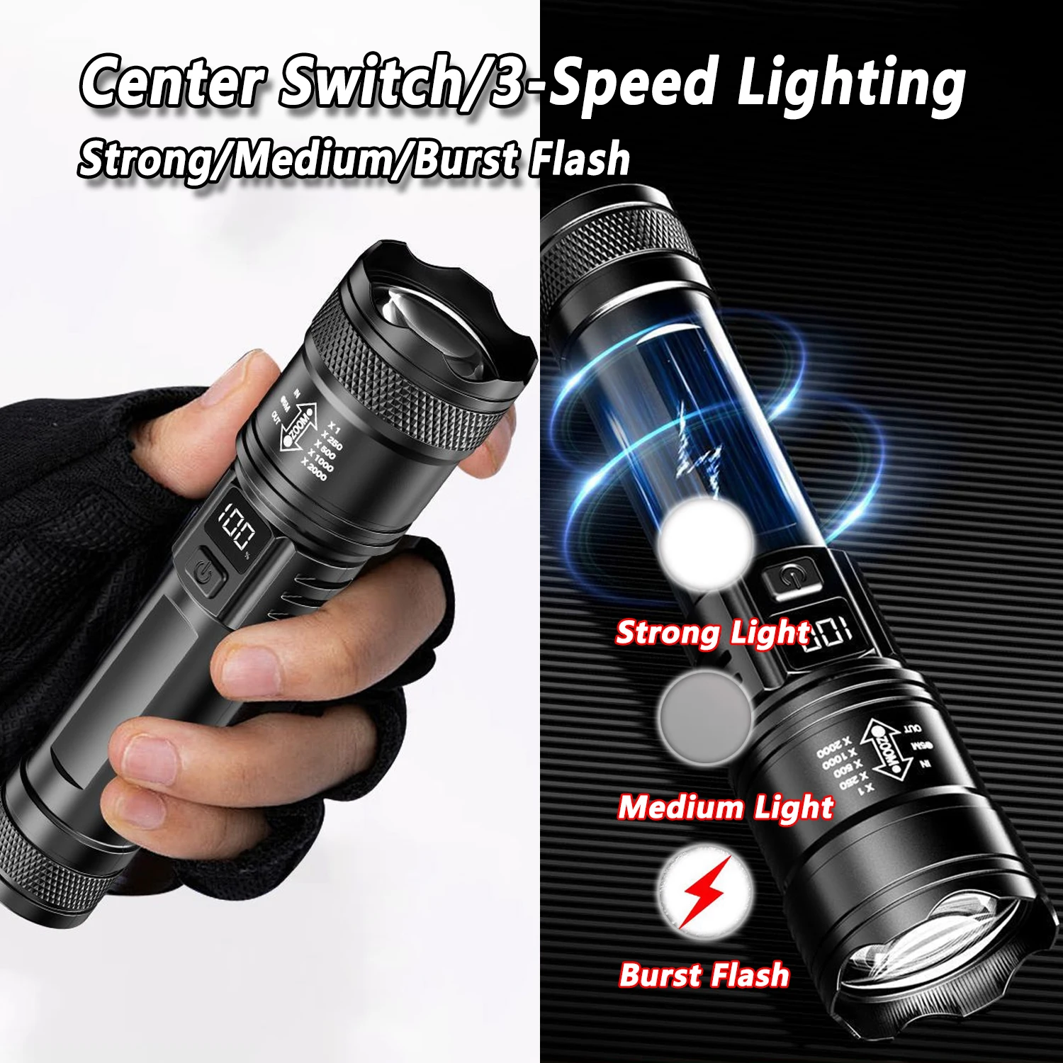 ไฟฉาย LED Ultra Bright 2000LM  - Outdoor Lighting Panel บทวิจารณ์และราคา
