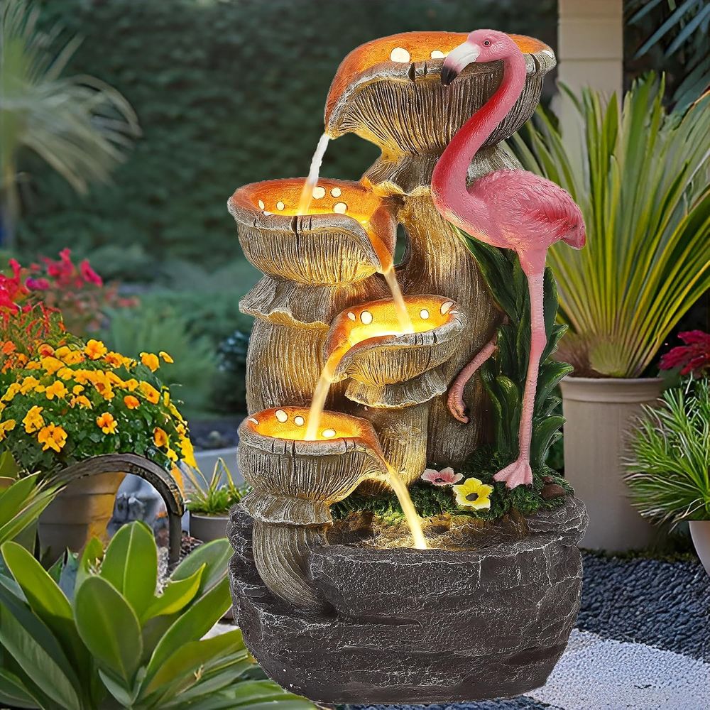 น้ำพุตกแต่ง 5 ชั้น สำหรับใช้ใน - Outdoor Lighting For Backyard บทวิจารณ์และราคา