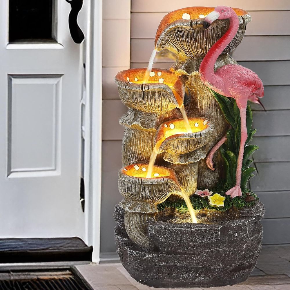 น้ำพุตกแต่ง 5 ชั้น สำหรับใช้ใน - Outdoor Lighting For Backyard บทวิจารณ์และราคา