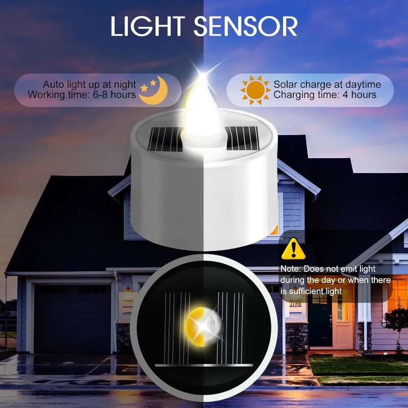 เทียน LED ไร้เปลวไฟพลังงานแสงอ - Outdoor Lighting Dusk To Dawn บทวิจารณ์และราคา