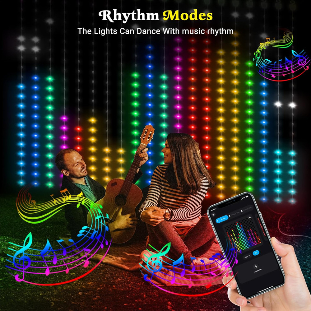 ไฟม่าน LED 400 ดวง 1/2 ชิ้น ไฟ - Outdoor Lighting Remote Control บทวิจารณ์และราคา