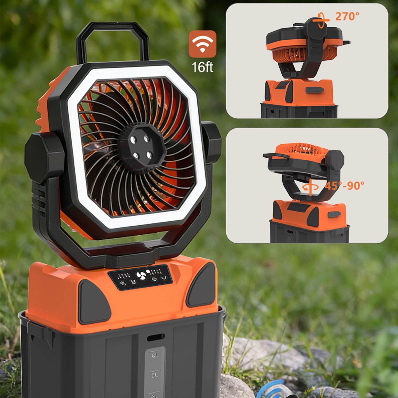 พัดลมแคมป์ปิ้งแบบชาร์จไฟได้พร้ - Outdoor Lighting Remote Control บทวิจารณ์และราคา